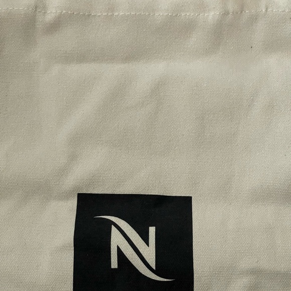 Nespresso Cream Canvas Tote with Black Logo - Picture 2 of 5